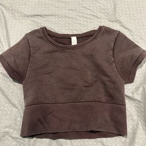 Aerie Brown Workout Top